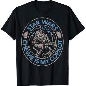 image:imageStar Wars The Rise Of Skywalker Chewie Is My Copilot Outline TShirtBlack