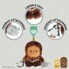 image:imageKids Preferred Star Wars Chewbacca On the Go Activity Toy  with Rattle Crinkle Squeaker Teether Travel Clip Sensory Toy for Ages 0
