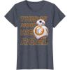 image:imageStar Wars BB8 How We Roll Graphic TShirt TShirtHeather Blue