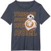 image:imageStar Wars BB8 How We Roll Graphic TShirt TShirtHeather Blue