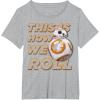 image:imageStar Wars BB8 How We Roll Graphic TShirt TShirtHeather Grey