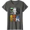 image:imageStar Wars Boba Trooper Vader Chewie Chibi Graphic TShirt TShirtAsphalt Grey
