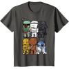image:imageStar Wars Boba Trooper Vader Chewie Chibi Graphic TShirt TShirtAsphalt Grey