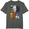 image:imageStar Wars Boba Trooper Vader Chewie Chibi Graphic TShirt TShirtAsphalt Grey