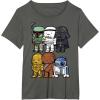 image:imageStar Wars Boba Trooper Vader Chewie Chibi Graphic TShirt TShirtAsphalt Grey