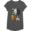 image:imageStar Wars Boba Trooper Vader Chewie Chibi Graphic TShirt TShirtAsphalt Grey