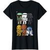 image:imageStar Wars Boba Trooper Vader Chewie Chibi Graphic TShirt TShirtBlack