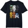 image:imageStar Wars Boba Trooper Vader Chewie Chibi Graphic TShirt TShirtBlack