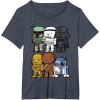 image:imageStar Wars Boba Trooper Vader Chewie Chibi Graphic TShirt TShirtHeather Blue