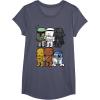 image:imageStar Wars Boba Trooper Vader Chewie Chibi Graphic TShirt TShirtHeather Blue