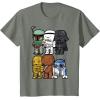 image:imageStar Wars Boba Trooper Vader Chewie Chibi Graphic TShirt TShirtOlive Heather