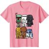 image:imageStar Wars Boba Trooper Vader Chewie Chibi Graphic TShirt TShirtPink