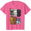 image:imageStar Wars Boba Trooper Vader Chewie Chibi Graphic TShirt TShirtPink Heather