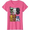 image:imageStar Wars Boba Trooper Vader Chewie Chibi Graphic TShirt TShirtPink Heather