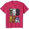 image:imageStar Wars Boba Trooper Vader Chewie Chibi Graphic TShirt TShirtRed Heather