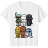 image:imageStar Wars Boba Trooper Vader Chewie Chibi Graphic TShirt TShirtWhite