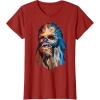 image:imageStar Wars Chewbacca Awesome Geometric Style Chewie Portrait TShirtCranberry Red