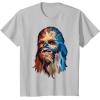image:imageStar Wars Chewbacca Awesome Geometric Style Chewie Portrait TShirtSilver Grey