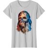 image:imageStar Wars Chewbacca Awesome Geometric Style Chewie Portrait TShirtSilver Grey