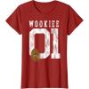 image:imageStar Wars Chewbacca Chewie Wookie Jersey TShirt TShirtCranberry Red