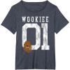 image:imageStar Wars Chewbacca Chewie Wookie Jersey TShirt TShirtHeather Blue