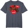image:imageStar Wars Chewbacca Chews You Heart Valentines Day TShirtHeather Blue