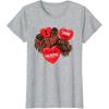 image:imageStar Wars Chewbacca Chews You Heart Valentines Day TShirtHeather Grey