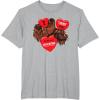 image:imageStar Wars Chewbacca Chews You Heart Valentines Day TShirtHeather Grey