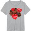 image:imageStar Wars Chewbacca Chews You Heart Valentines Day TShirtHeather Grey
