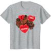 image:imageStar Wars Chewbacca Chews You Heart Valentines Day TShirtHeather Grey