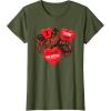 image:imageStar Wars Chewbacca Chews You Heart Valentines Day TShirtOlive Green