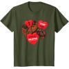 image:imageStar Wars Chewbacca Chews You Heart Valentines Day TShirtOlive Green