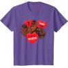 image:imageStar Wars Chewbacca Chews You Heart Valentines Day TShirtPurple Heather