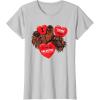 image:imageStar Wars Chewbacca Chews You Heart Valentines Day TShirtSilver Grey
