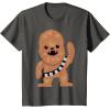image:imageStar Wars Chewbacca Cutie Cartoon Chewie Graphic TShirt TShirtAsphalt Grey
