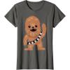 image:imageStar Wars Chewbacca Cutie Cartoon Chewie Graphic TShirt TShirtAsphalt Grey