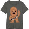 image:imageStar Wars Chewbacca Cutie Cartoon Chewie Graphic TShirt TShirtAsphalt Grey