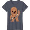 image:imageStar Wars Chewbacca Cutie Cartoon Chewie Graphic TShirt TShirtHeather Blue