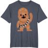 image:imageStar Wars Chewbacca Cutie Cartoon Chewie Graphic TShirt TShirtHeather Blue