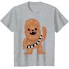 image:imageStar Wars Chewbacca Cutie Cartoon Chewie Graphic TShirt TShirtHeather Grey