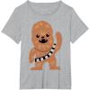 image:imageStar Wars Chewbacca Cutie Cartoon Chewie Graphic TShirt TShirtHeather Grey
