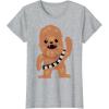 image:imageStar Wars Chewbacca Cutie Cartoon Chewie Graphic TShirt TShirtHeather Grey