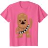 image:imageStar Wars Chewbacca Cutie Cartoon Chewie Graphic TShirt TShirtPink Heather
