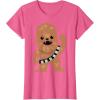 image:imageStar Wars Chewbacca Cutie Cartoon Chewie Graphic TShirt TShirtPink Heather