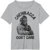 image:imageStar Wars Chewbacca Dont Care Funny Logo TShirtHeather Grey