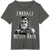 image:imageStar Wars Chewbacca Embrace Messy Hair TShirtAsphalt Grey