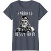 image:imageStar Wars Chewbacca Embrace Messy Hair TShirtHeather Blue