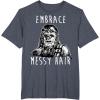 image:imageStar Wars Chewbacca Embrace Messy Hair TShirtHeather Blue