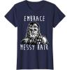 image:imageStar Wars Chewbacca Embrace Messy Hair TShirtNavy Blue