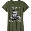 image:imageStar Wars Chewbacca Embrace Messy Hair TShirtOlive Green
